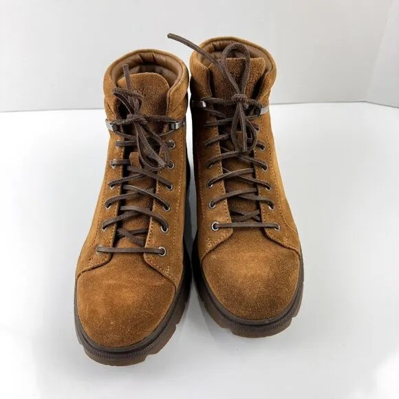 Sperry Mens 8.5 Brown Suede Hiking Boots Watertown LTT Waterproof STS18416