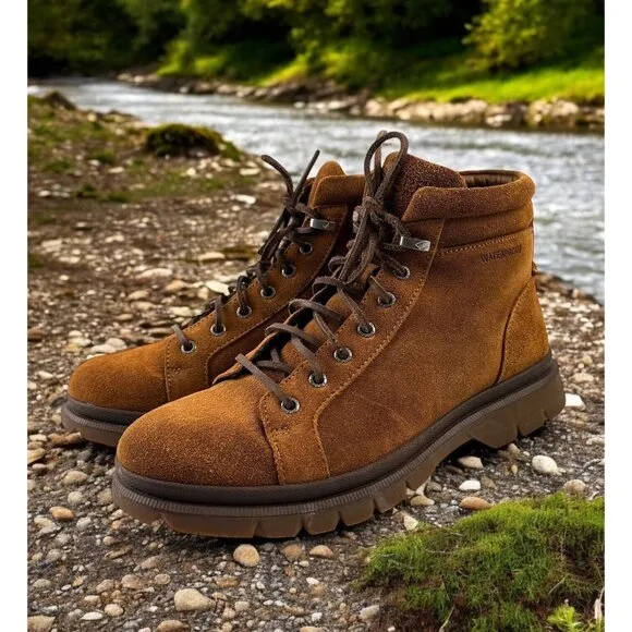Sperry Mens 8.5 Brown Suede Hiking Boots Watertown LTT Waterproof STS18416