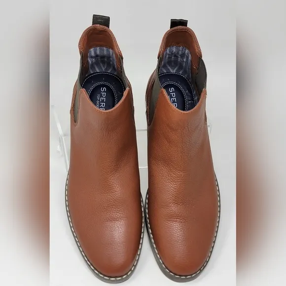 Sperry Men’s Newman Chelsea Boots Tan Casual Size 8.5M STS25407 New