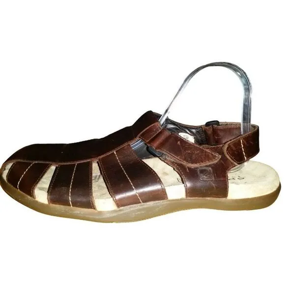Sperry Top Sider Fisherman Sandals Men Sz 11 M Brown Leather Casual‎ Summer