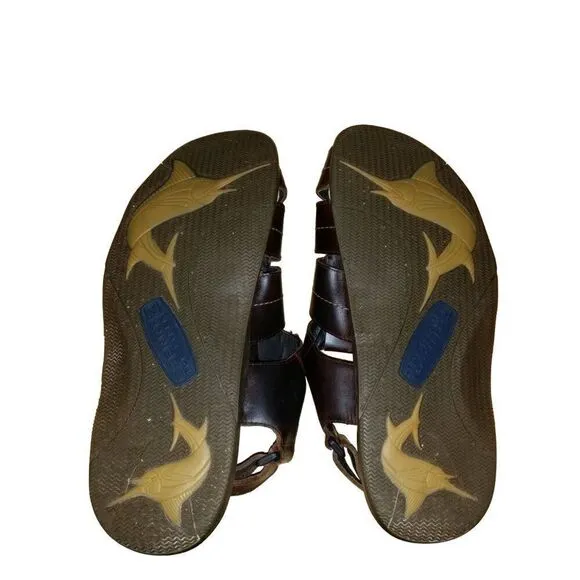 Sperry Top Sider Fisherman Sandals Men Sz 11 M Brown Leather Casual‎ Summer