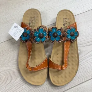 Spring Step L’Artiste Ludovica Camel Women's Floral Sandals