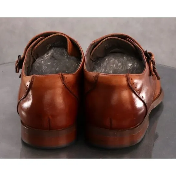 Stacy Adams Baldwin $120 Men's Monk Strap Moc Toe Dress Shoes Size 10.5 Leather