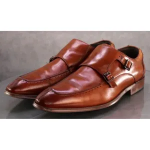 Stacy Adams Baldwin $120 Men's Monk Strap Moc Toe Dress Shoes Size 10.5 Leather