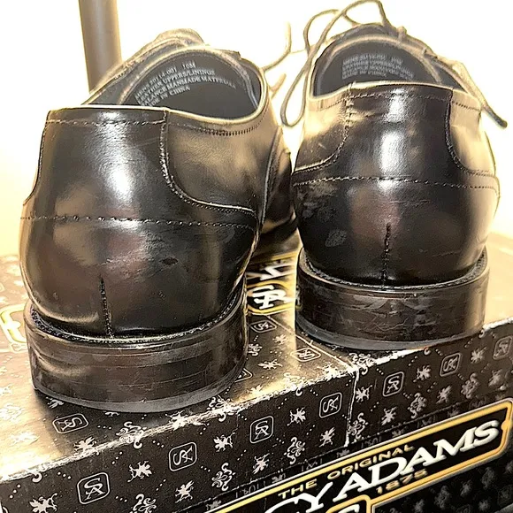 Stacy Adams Forrest Black Oxford Men's Lace Up Dress Shoes SZ 10M