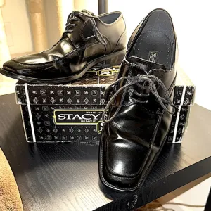 Stacy Adams Forrest Black Oxford Men's Lace Up Dress Shoes SZ 10M