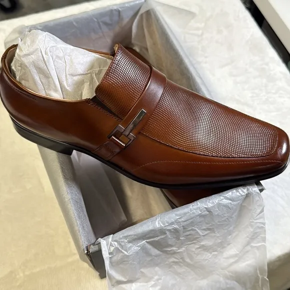 Stacy Adams Men's Beau Cognac Loafer- 11 Wide Width