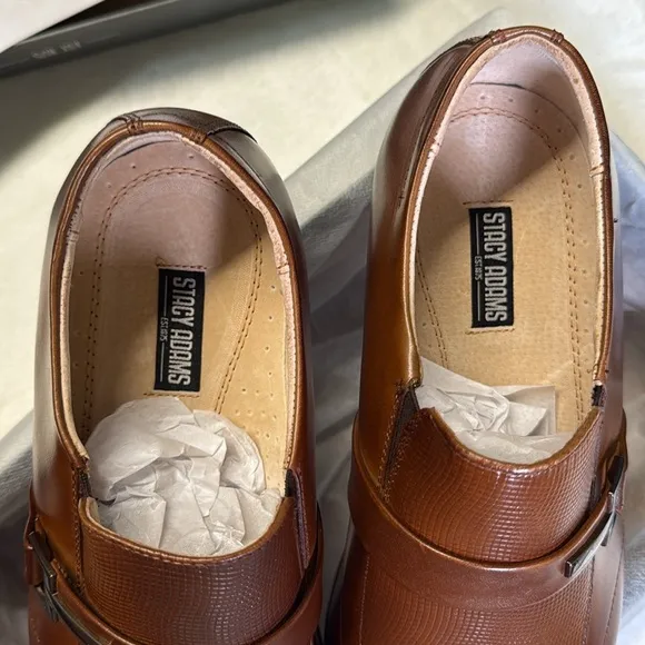 Stacy Adams Men's Beau Cognac Loafer- 11 Wide Width