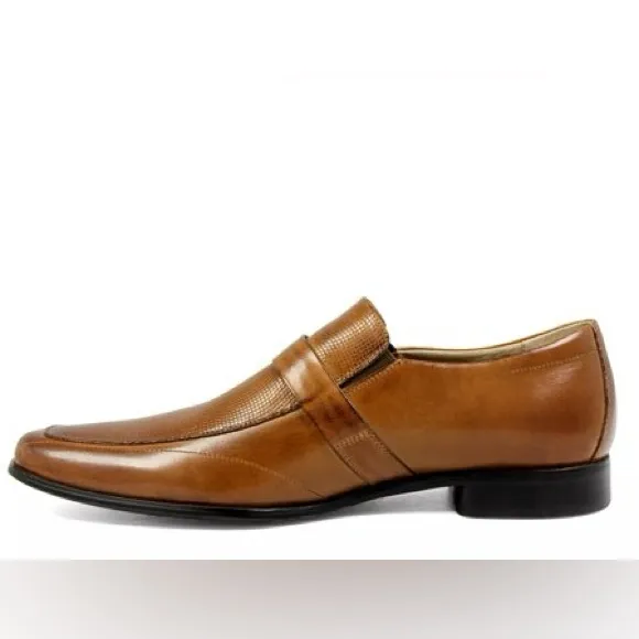 Stacy Adams Men's Beau Cognac Loafer- 11 Wide Width