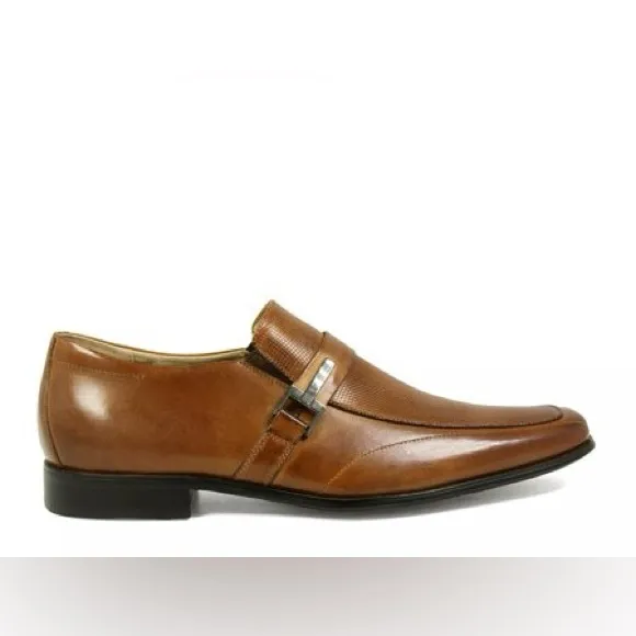 Stacy Adams Men's Beau Cognac Loafer- 11 Wide Width