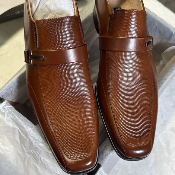 Stacy Adams Men's Beau Cognac Loafer- 11 Wide Width