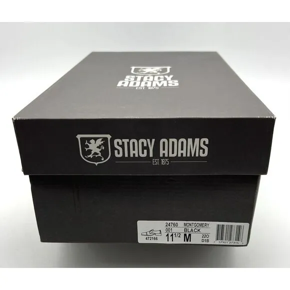 Stacy‎ Adams Montgomery Black Size 11.5 M Dress Shoes Leather