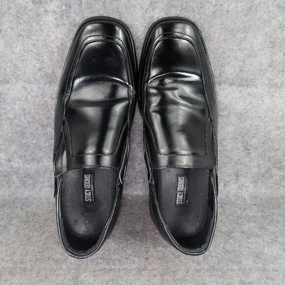 Stacy Adams Shoes Mens 10.5 Loafer Dress Formal Black Slip On Square Toe Classic