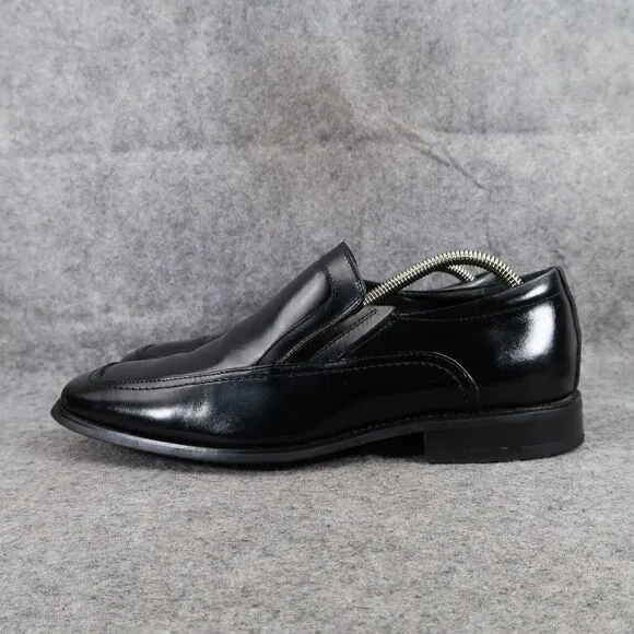 Stacy Adams Shoes Mens 10.5 Loafer Dress Formal Black Slip On Square Toe Classic