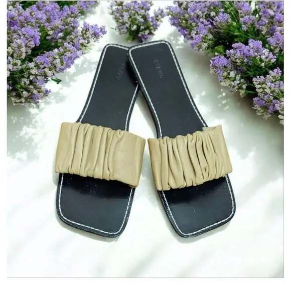 STAUD Nina Ruched Sandal Size EU 40/ US 10