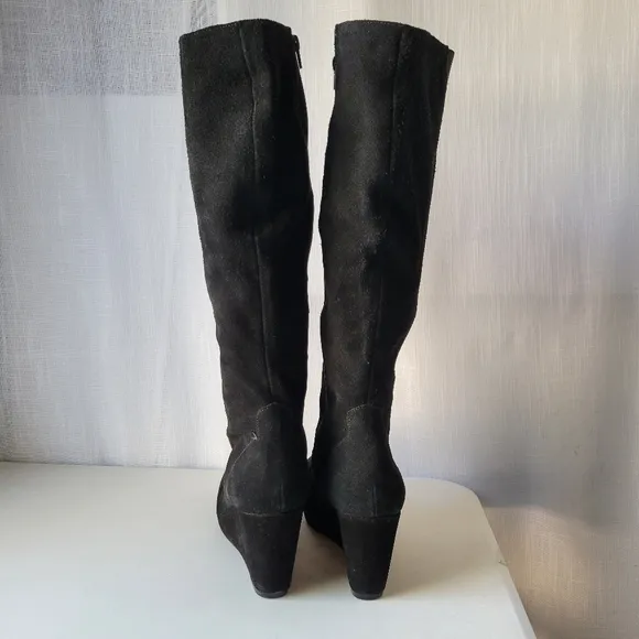 Steve Madden Ashleey women's wedge leather boots size 10