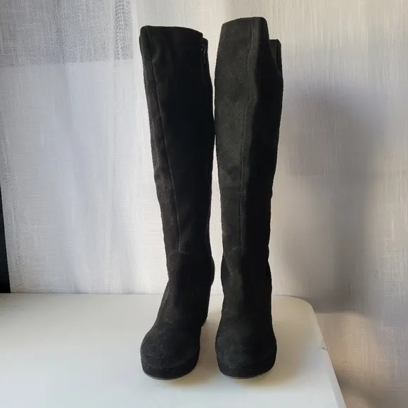 Steve Madden Ashleey women's wedge leather boots size 10