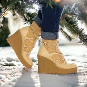 STEVE MADDEN Atomic Wedge Lace-Up Bootie - 8.5