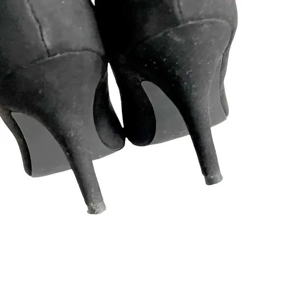STEVE MADDEN Black Suede Pointy Toe High Heel Pumps 7.5