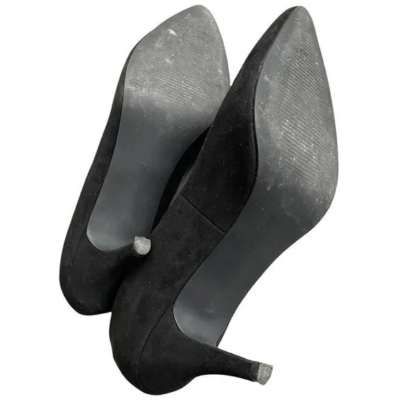 STEVE MADDEN Black Suede Pointy Toe High Heel Pumps 7.5