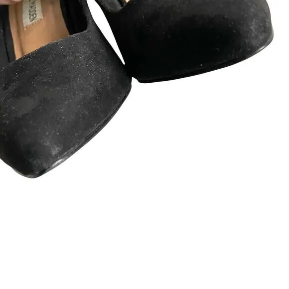 STEVE MADDEN Black Suede Pointy Toe High Heel Pumps 7.5