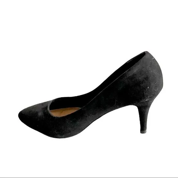 STEVE MADDEN Black Suede Pointy Toe High Heel Pumps 7.5