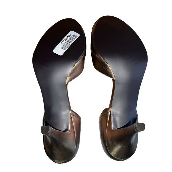 Steve Madden Eskapade Bronze Leather Peep Toe Heels Womens Size 10 NEW