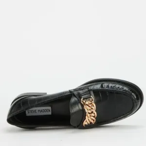STEVE MADDEN Leather Chain Loafers Shoes