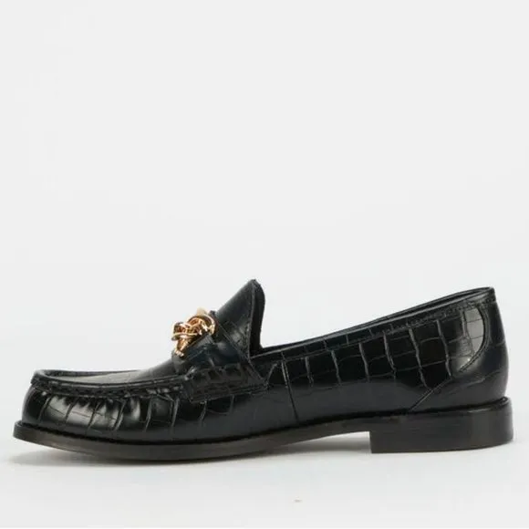 STEVE MADDEN Leather Chain Loafers Shoes
