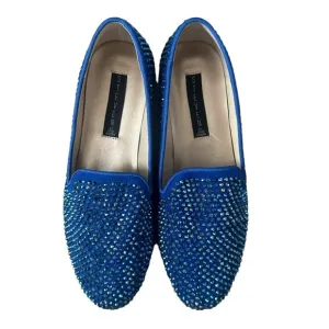 Steven by Steve Madden Blue Rhinestone Loafers