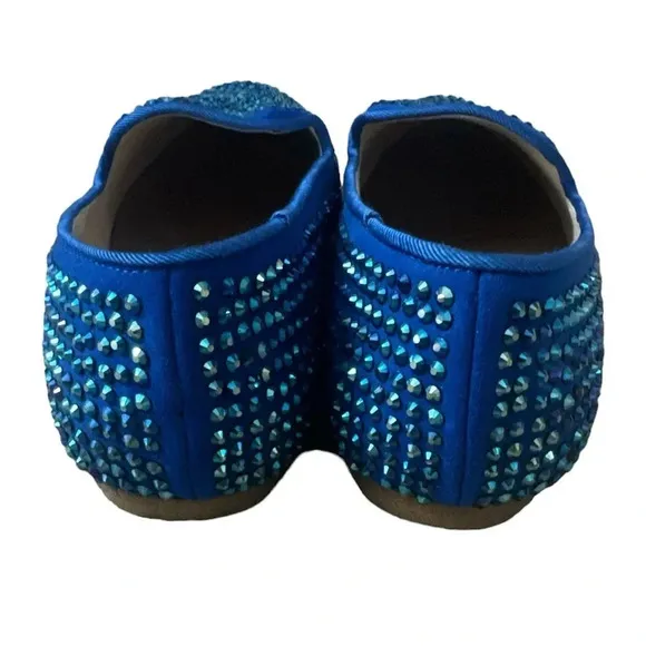 Steven by Steve Madden Blue Rhinestone Loafers