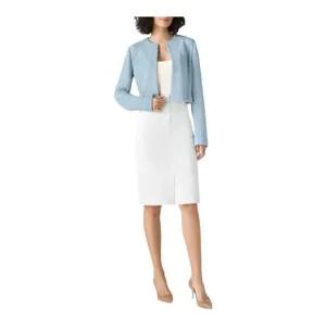 St. john White Stretch Twill Skirt Size 12 NWT