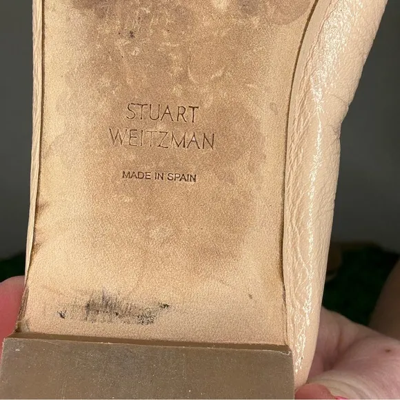 Stuart Weitzman Ballet Flats Cream Women's Shoes 9.5