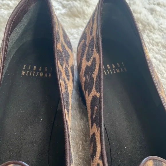Stuart Weitzman Leopard Loafers with bow detail Size 10.5 SS