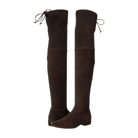 Stuart Weitzman Lowland Suede Thigh-High Boots in Brown Size 8