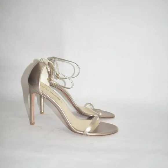 Stuart Weitzman Nudistsong Sandal HEEL PALE GOLD 11 (D4)