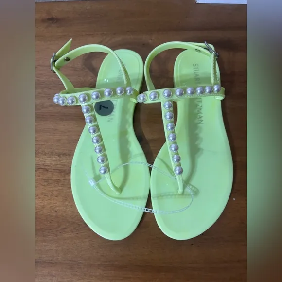 Stuart Weitzman Pearl Crystal Jelly sandals NEW