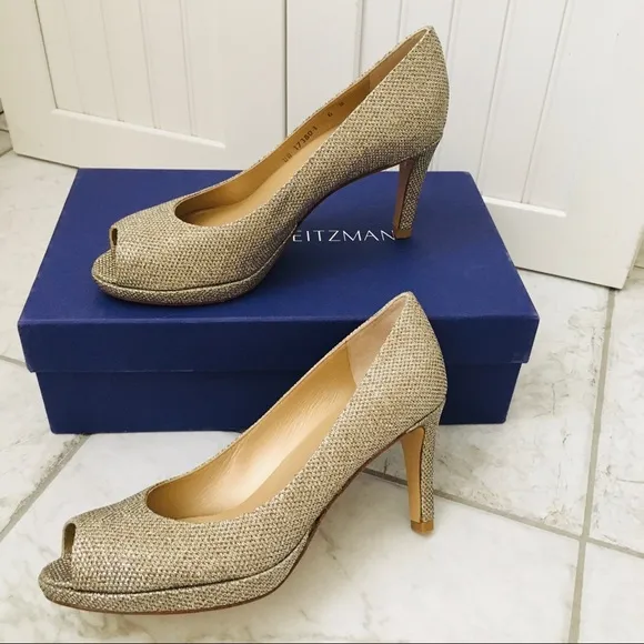 Stuart Weitzman Platino Noir Women’s Heel Pumps