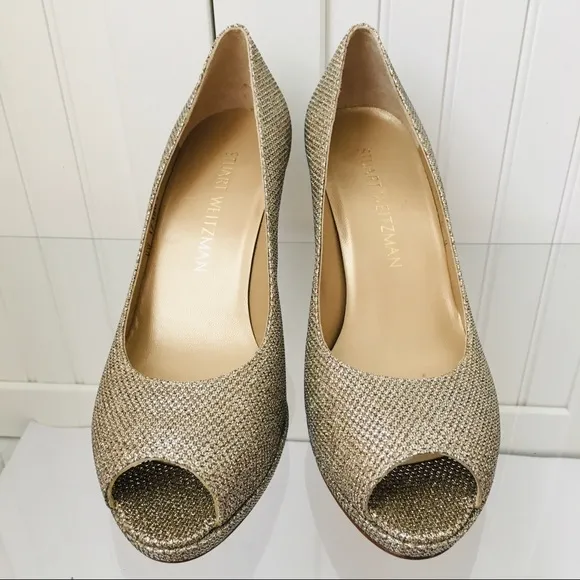 Stuart Weitzman Platino Noir Women’s Heel Pumps