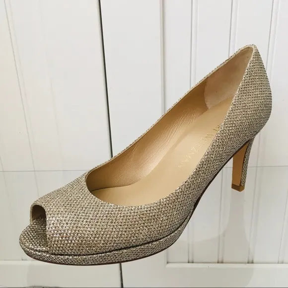 Stuart Weitzman Platino Noir Women’s Heel Pumps