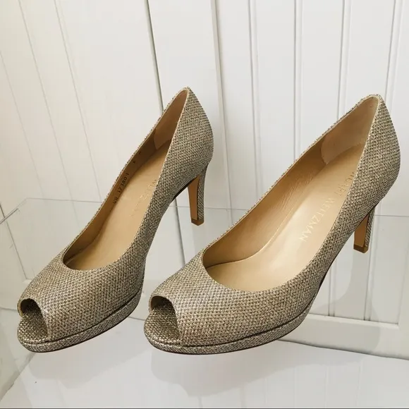 Stuart Weitzman Platino Noir Women’s Heel Pumps