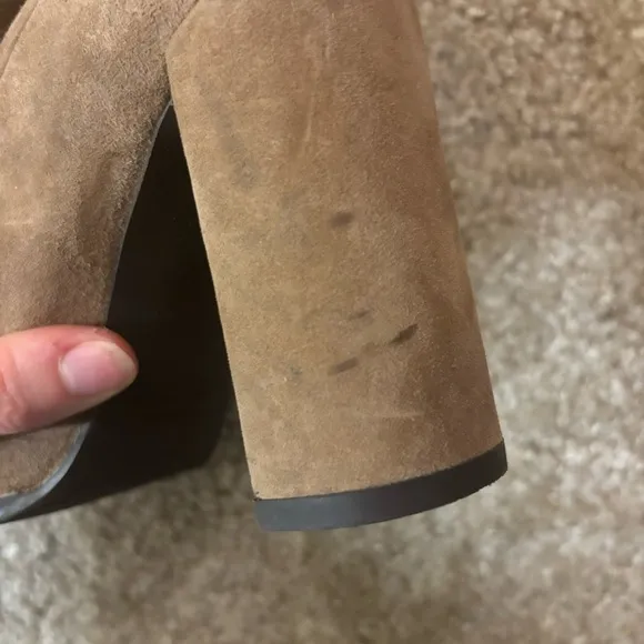 Stuart Weitzman Suede Taupe Over the Knee High Boots Size 5.5 Workwear