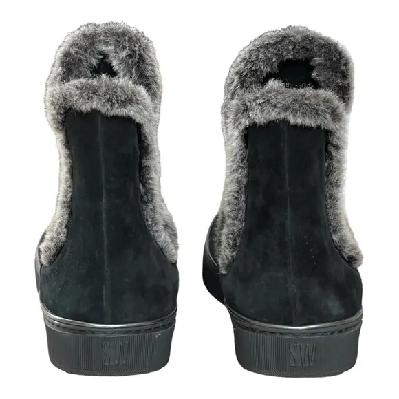 Stuart Weitzman Winter Suede Fur-Trim Ankle Boots | Size 9M