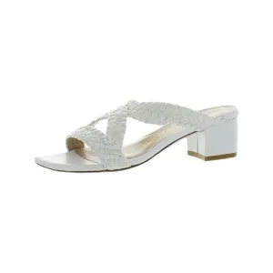 STUART WEITZMAN Womens White Rosie 50 Slip On Leather Slide Sandals 5.5 M