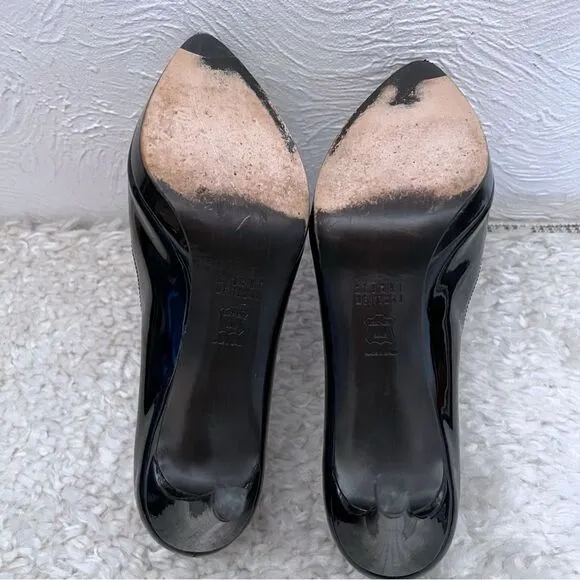 STUART WEITZMAN Womens Black Patent Leather Classic Pumps Sz 9 M