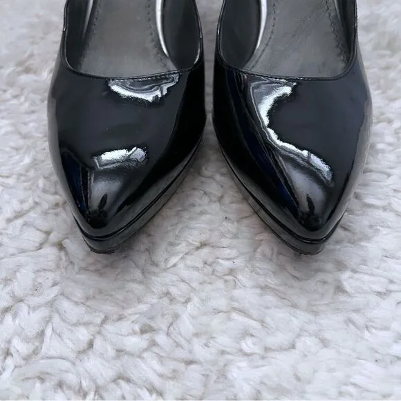 STUART WEITZMAN Womens Black Patent Leather Classic Pumps Sz 9 M