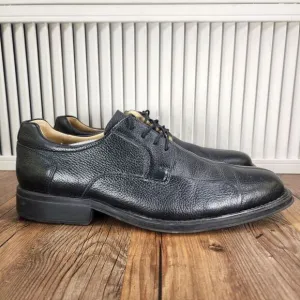 Studio Belvedere Bay Bridge Mens Sz 15 D Black Pebble Leather Derby Dress Shoes