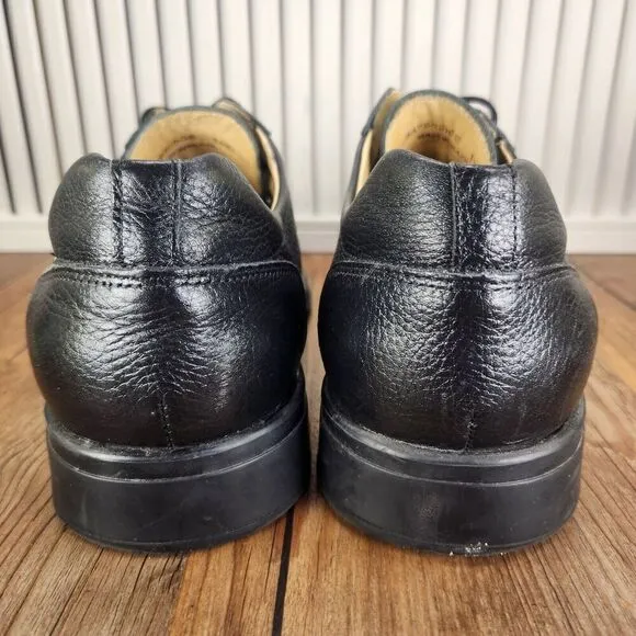 Studio Belvedere Bay Bridge Mens Sz 15 D Black Pebble Leather Derby Dress Shoes
