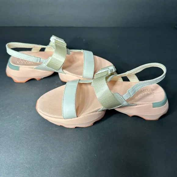 Stylish Pink and Cream Sandals Sorel pre owned size 5.5 Exellent conditions