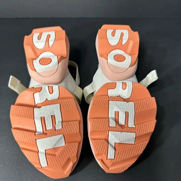Stylish Pink and Cream Sandals Sorel pre owned size 5.5 Exellent conditions